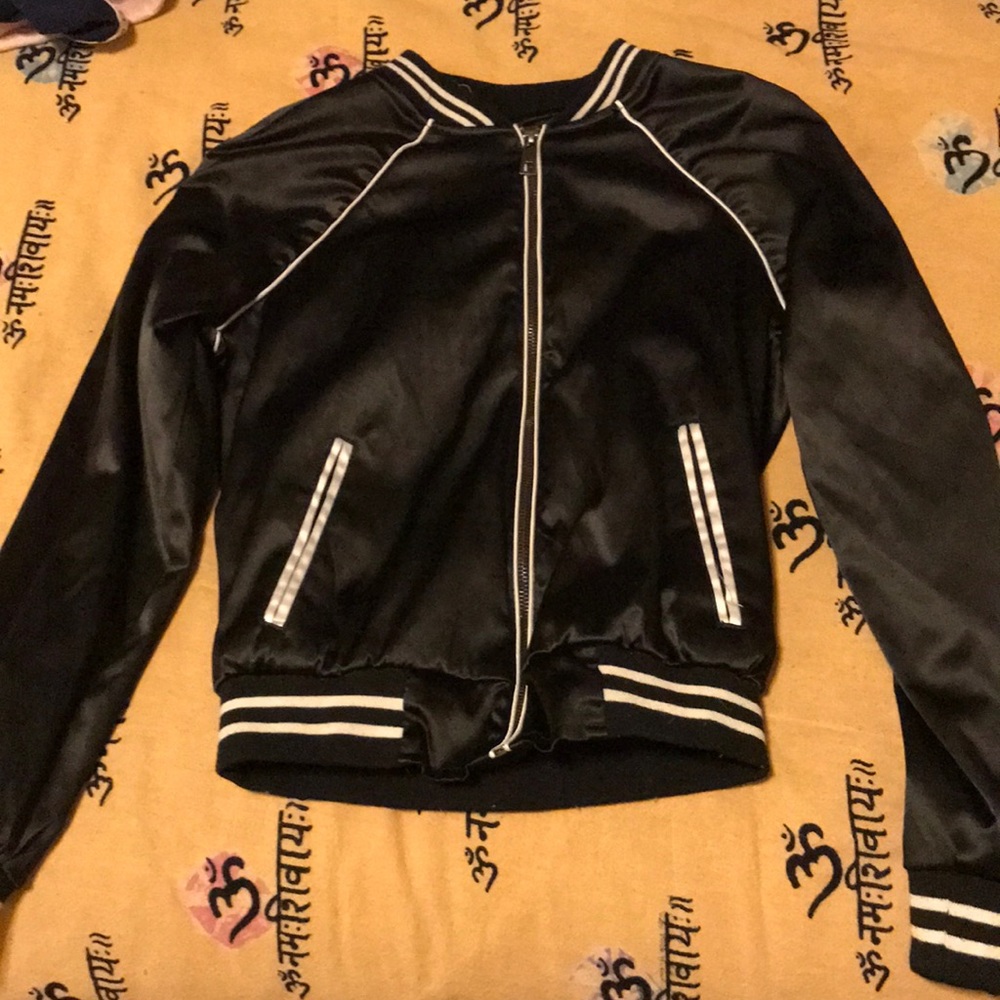 Silky varsity jacket